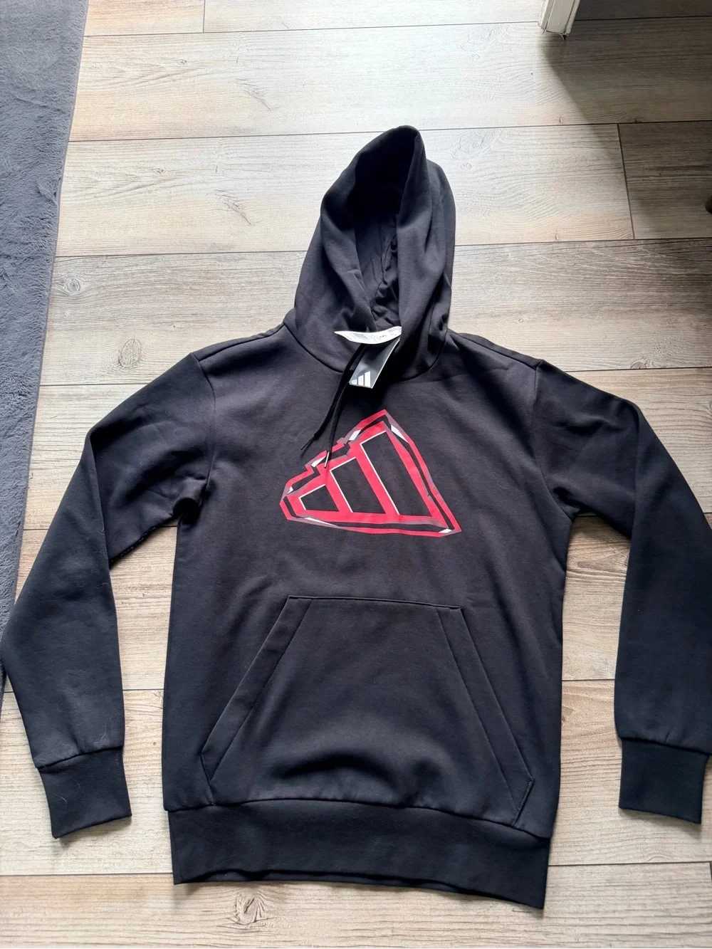 Adidas Men's Size Small Evo Pullover Hoodie. Black/Red. New with Tags